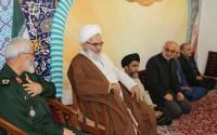 دیدار سردار شالیکار و  اعضاء ستاد مرکزی یادواره شهداء اطلاعات هشت سال دفاع مقدس با آیت الله معلمی